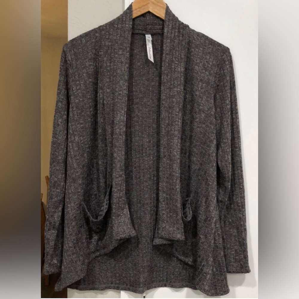 NWOT! - NY COLLECTION Open Placket Knit Cardigan Sweater w/Pockets
